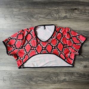 Pretty Little Thing Swimsuit Cover Extreme Crop Top